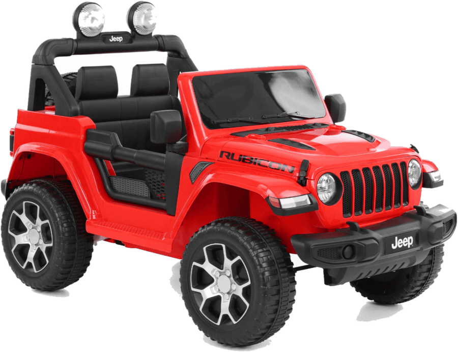 Rotes Elektro-Kinderauto im Geländewagen-Look