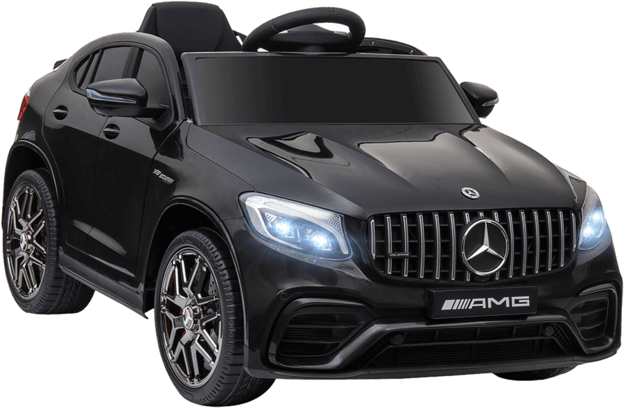Schwarzes Elektro-Kinderauto im SUV-Look